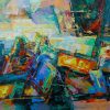 Abstract 09 - Vietnamese Acrylic Painting by Artist Mai Huy Dung