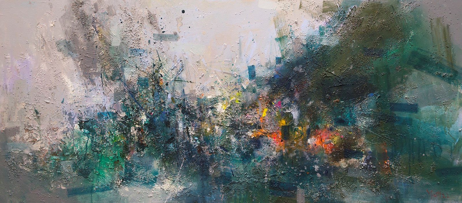 Abstract II - Vietnamese Oil Painting by Artist Pham Hoang Minh