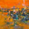 Abstract III - Vietnamese Oil Painting by Artist Danh Cuong