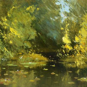 Afternoon Sunlight II - Vietnamese Oil Painting Landscape of Dang Dinh Ngo