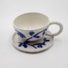 Art Ceramic Tea Cup with Bamboo Decor