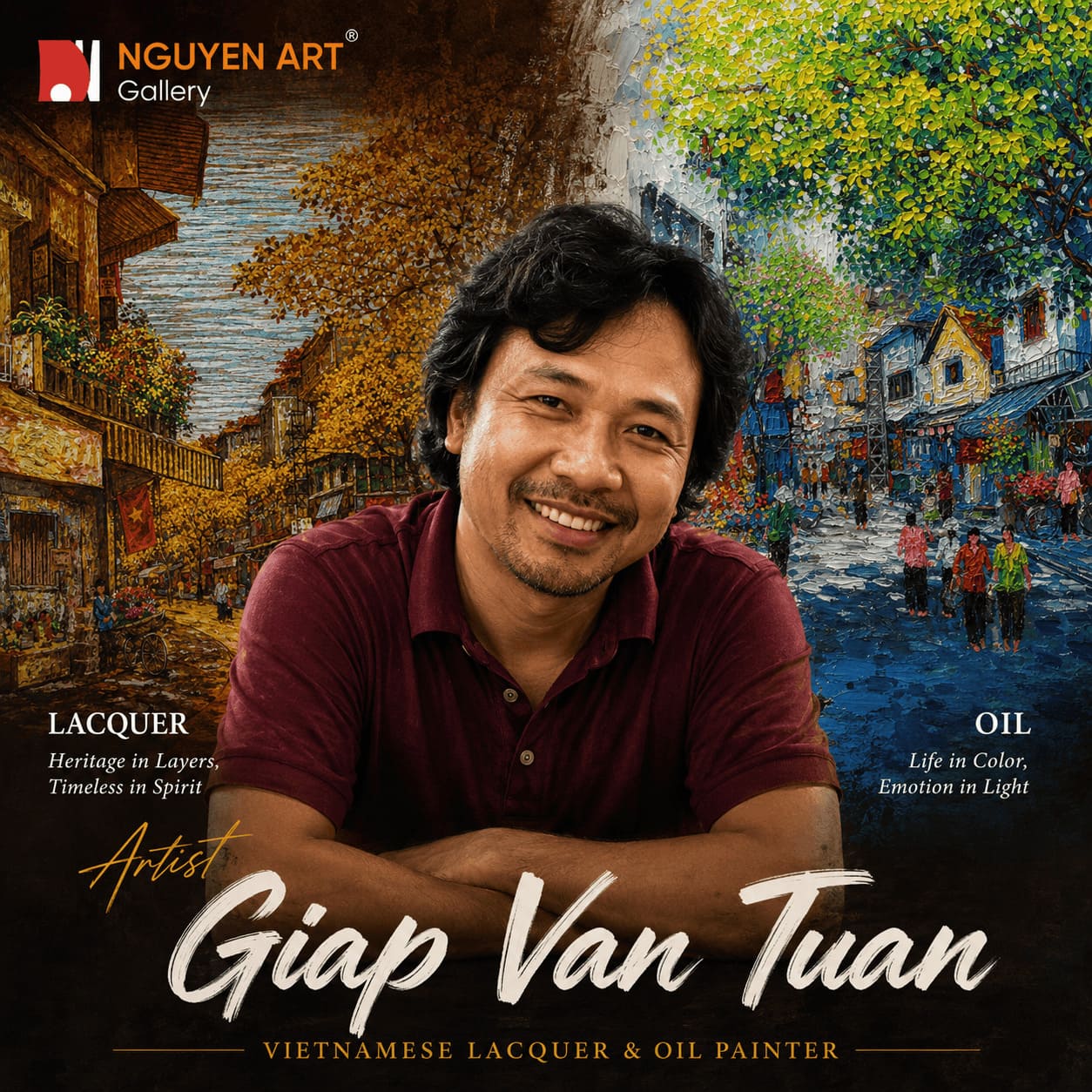 Artist Giap Van Tuan - Vietnamese Lacquer & Oil Painter _Nguyen Art Gallery