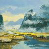 Autumn Sunlight III - Vietnamese Oil Painting by Artist Dang Dinh Ngo