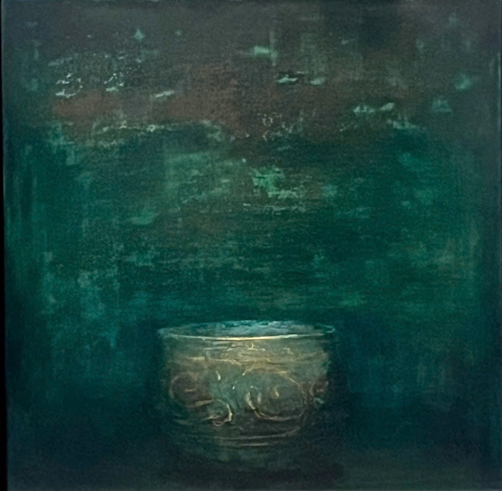 Old Bowl 52 - Vietnamese Lacquer Painting by Artist Nguyen Tuan Cuong