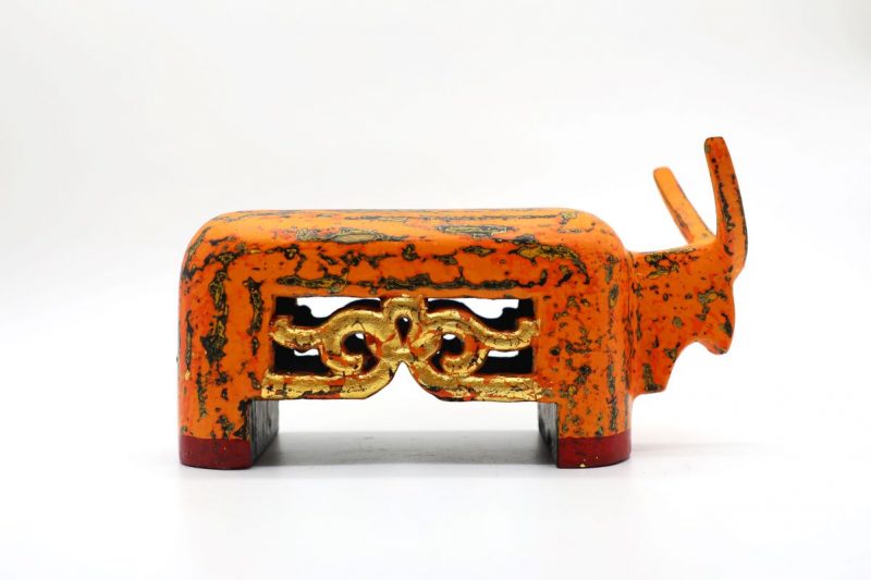 Blessed Buffalo II - Vietnamese Lacquer Artworks by Artist Nguyen Tan Phat