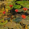 Blooming - Vietnamese Lacquer Painting by Artist Nguyen Xuan Viet