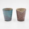 Blue and Brown Vanity Ceramic Cups