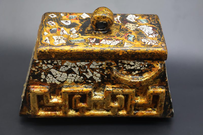 Buffalo Box I - Vietnamese Lacquer Artworks by Artist Nguyen Tan Phat