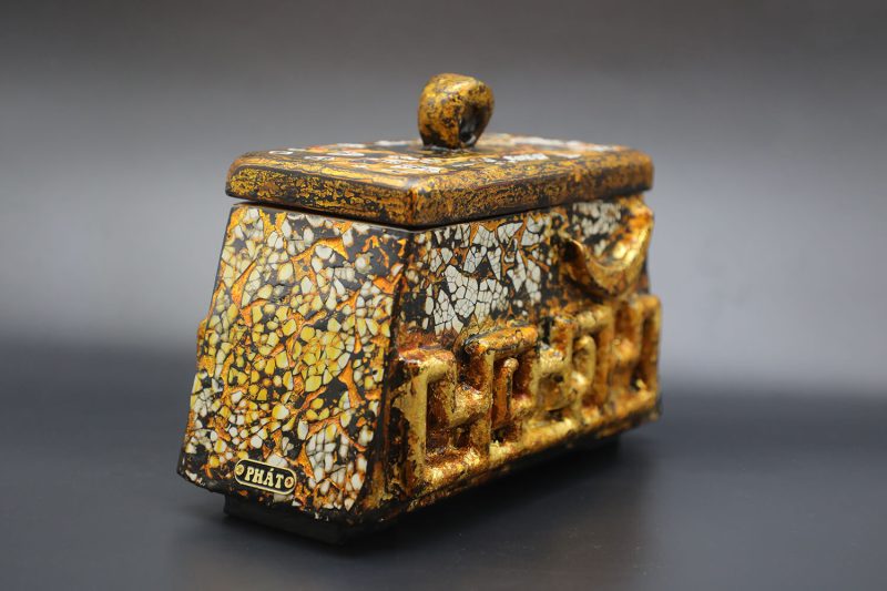 Buffalo Box I - Vietnamese Lacquer Artworks by Artist Nguyen Tan Phat