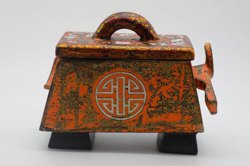 Buffalo Box IV - Vietnamese Lacquer Artwork by Artist Nguyen Tan Phat