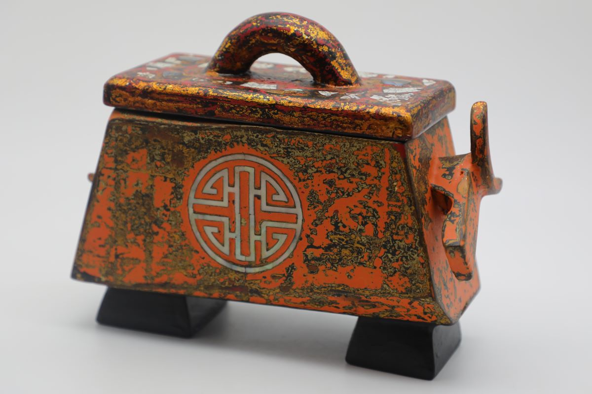 Buffalo Box IV - Vietnamese Lacquer Artwork by Artist Nguyen Tan Phat