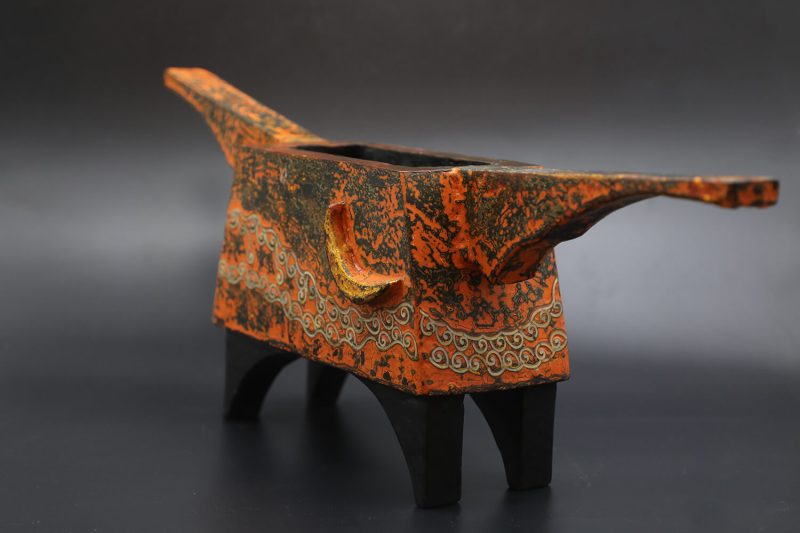 Buffalo of Incense Burner - Vietnamese Lacquer Artworks by Artist Nguyen Tan Phat1