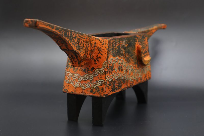 Buffalo of Incense Burner - Vietnamese Lacquer Artworks by Artist Nguyen Tan Phat1