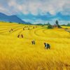 Bumper Crop - Vietnamese Oil Painting by Artist Tran Nam