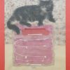 Calico Cat - Vietnamese Watercolor Painting by Artist Doan Xuan Tung