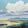 Wings Of The Stork - Vietnamese Oil Painting by Artist Dang Dinh Ngo