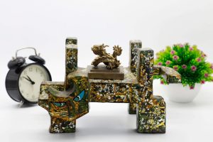 Cat Dragon Chair with Dragon Seal - Vietnamese Lacquer Artwork by Artist Nguyen Tan Phat 1