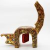 Cat Grabs Money II - Vietnamese Lacquer Artwork by Artist Nguyen Tan Phat