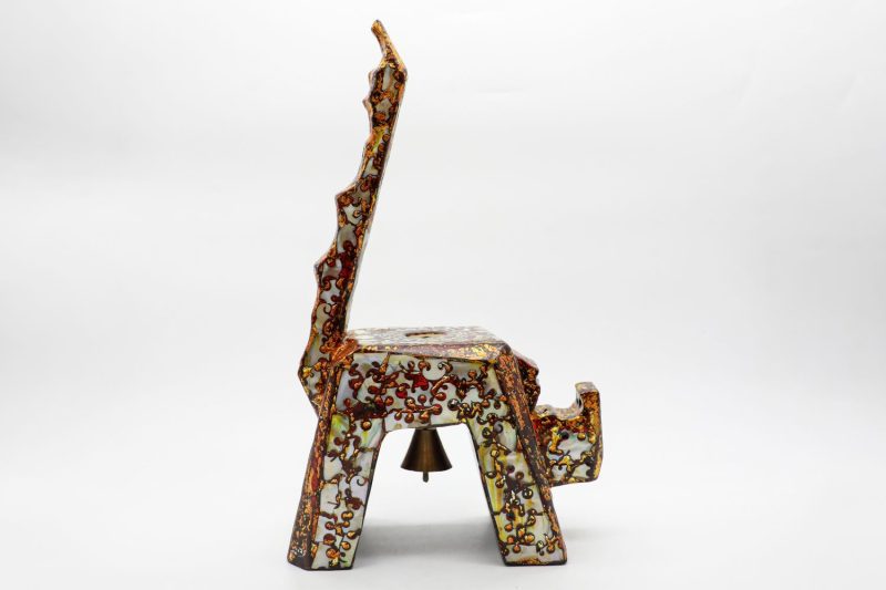 Cat of Fortune VI - Vietnamese Lacquer Artwork by Artist Nguyen Tan Phat