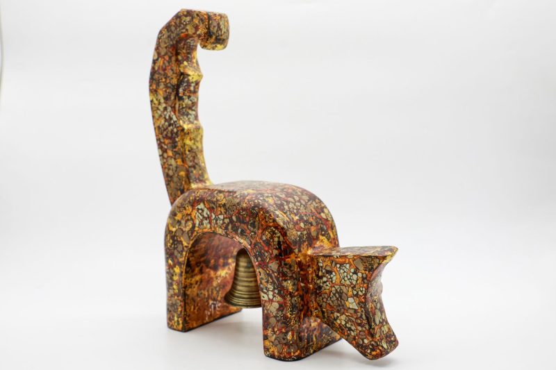 Cat of Fortune X - Vietnamese Lacquer Artwork by Artist Nguyen Tan Phat
