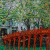 The Huc Bridge III - Lacquer Painting by Artist Nguyen Van Nghia