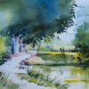 Whispering Bridge - Watercolor Painting By Artist Dinh Duc