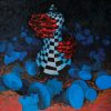 Chess Pressure II - Vietnamese Acrylic Painting by Artist Hoang Ngoc Dung