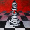Chess Pressure III - Vietnamese Acrylic Painting by Artist Hoang Ngoc Dung