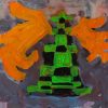 Chess Pressure XXI - Vietnamese Acrylic Painting by Artist Hoang Ngoc Dung