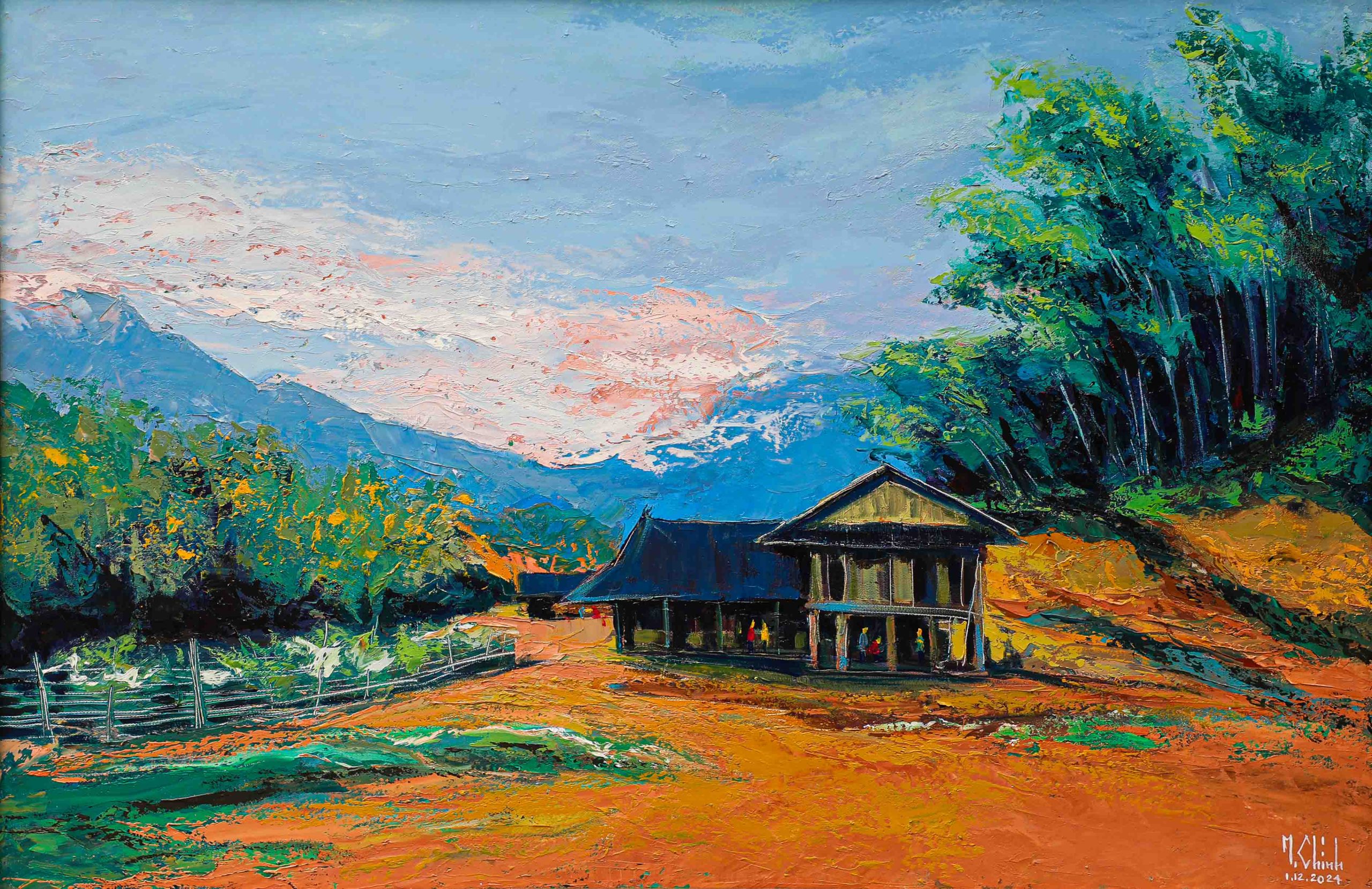 Ebbing Dusk - Vietnamese Oil Painting by Artist Minh Chinh