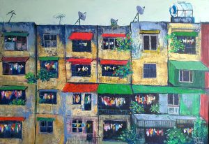 Old Place - Vietnamese Oil Paintings by Artist Minh Chinh