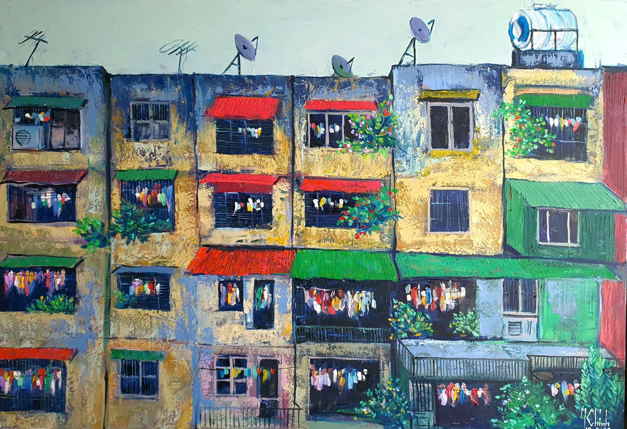 Old Place - Vietnamese Oil Paintings by Artist Minh Chinh