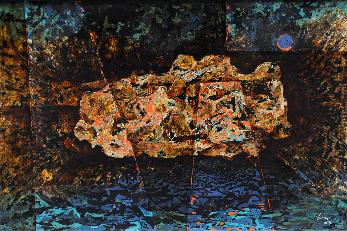 Realm of Dream - Lacquer Painting by Artist Nguyen Van Nghia