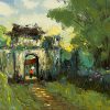 Village Gate Vietnamese Oil Painting by Artist Dang Dinh Ngo