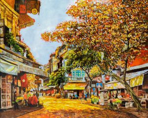 Crossroads at Hang Ngang Street - Artist Giap Van Tuan