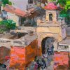 Quan Chuong Gate I - Vietnamese Oil Painting by Artist Pham Hoang Minh