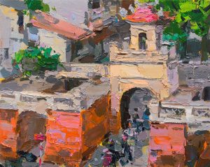 Quan Chuong Gate I - Vietnamese Oil Painting by Artist Pham Hoang Minh