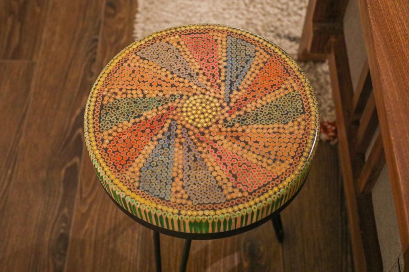 Diamond III Colored-pencil Coffee Table