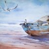 Waiting Watercolor Painting By Artist Dinh Duc
