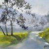 Twilight Path Watercolor Painting By Artist Dinh Duc