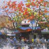 Dinh Tien Hoang Street II - Vietnamese Oil Paintings by Artist Pham Hoang Minh
