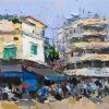 Dinh Tien Hoang Street - Vietnamese Oil Painting by Artist Pham Hoang Minh