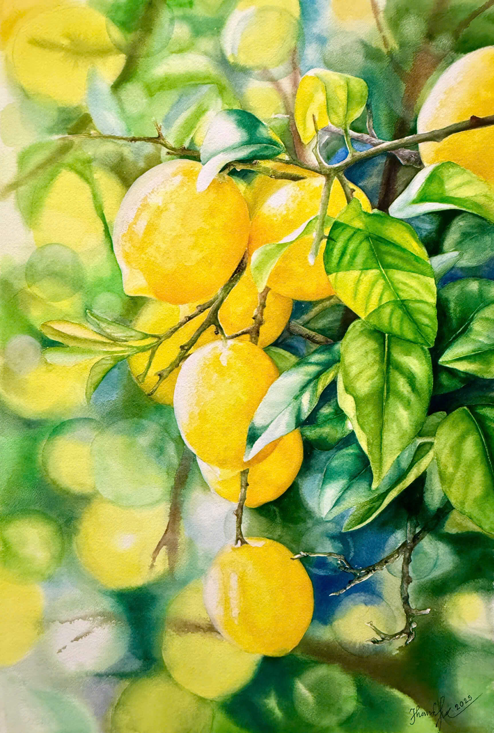 The Aftertaste of Abundance - Watercolor Painting By Artist Thanh Ha