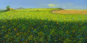 Early Canola Season - Oil Painting Landscape of Dang Dinh Ngo