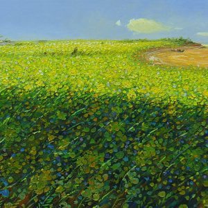 Early Canola Season - Oil Painting Landscape of Dang Dinh Ngo