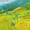 Early Rice Aroma - Vietnamese Oil Painting by Artist Tran Nam