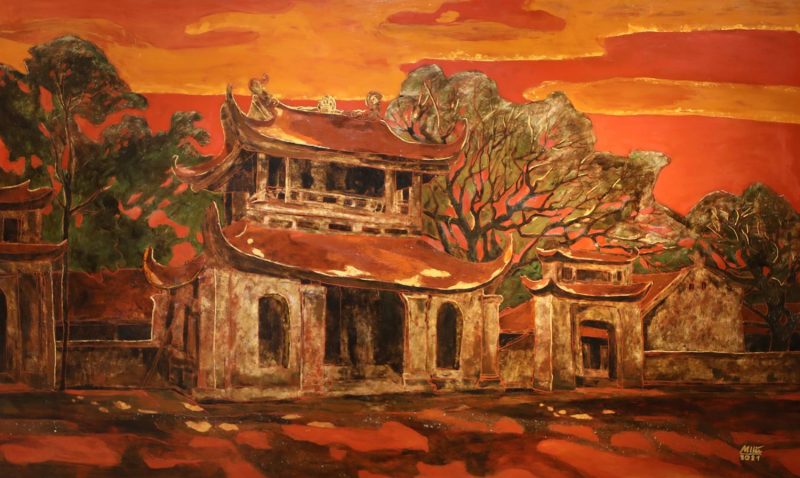 Echo - Vietnamese Lacquer Painting by Artist Nguyen Minh Hai