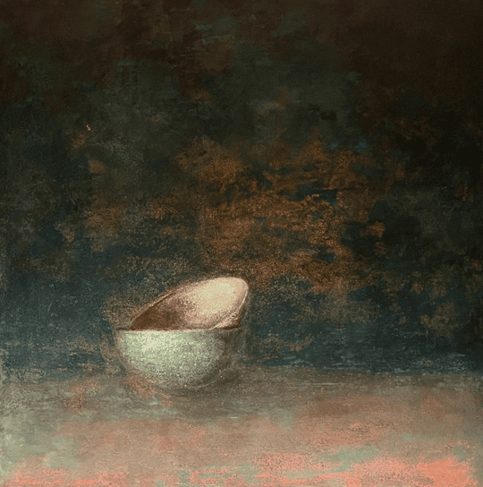Echoes of Tang Poetry - Lacquer Painting by Artist Nguyen Tuan Cuong