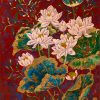Equanimity II Vietnamese lacquer painting by artist Chau Ai Van