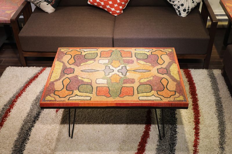 Flawless Symmetry Colored-Pencil Coffee Table